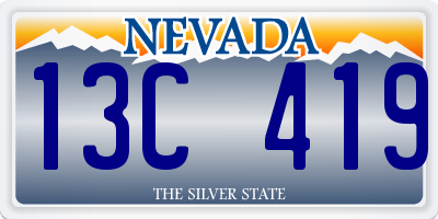 NV license plate 13C419