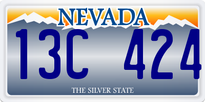 NV license plate 13C424