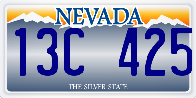 NV license plate 13C425
