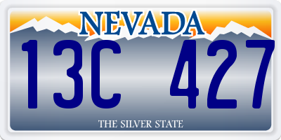 NV license plate 13C427