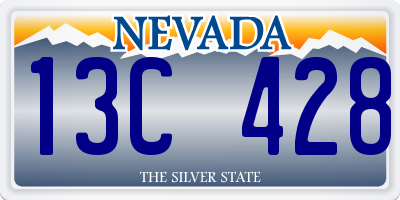 NV license plate 13C428