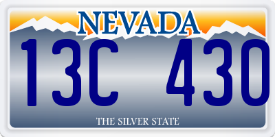 NV license plate 13C430
