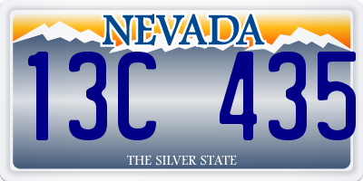 NV license plate 13C435