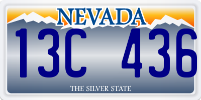 NV license plate 13C436
