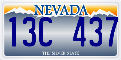 NV license plate 13C437