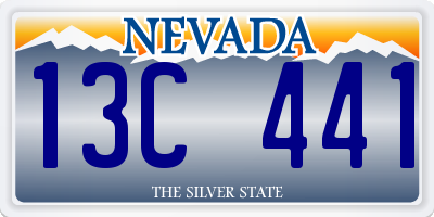 NV license plate 13C441