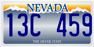NV license plate 13C459