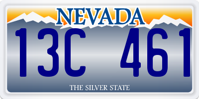 NV license plate 13C461