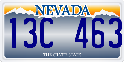 NV license plate 13C463