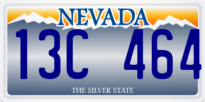 NV license plate 13C464