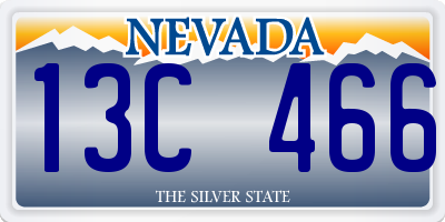 NV license plate 13C466