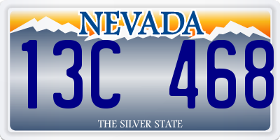 NV license plate 13C468