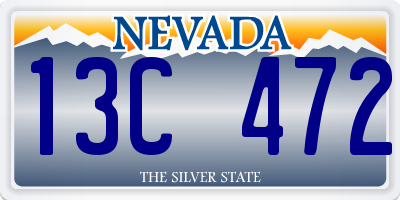 NV license plate 13C472