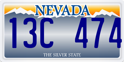 NV license plate 13C474