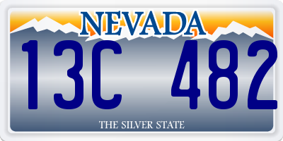 NV license plate 13C482