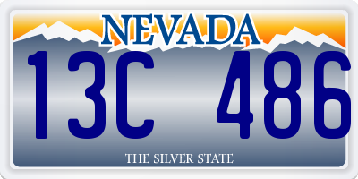 NV license plate 13C486