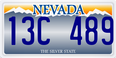 NV license plate 13C489