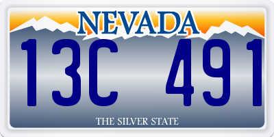 NV license plate 13C491