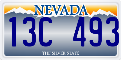 NV license plate 13C493