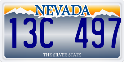 NV license plate 13C497
