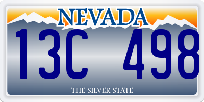 NV license plate 13C498