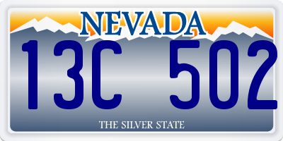 NV license plate 13C502