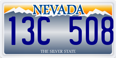 NV license plate 13C508