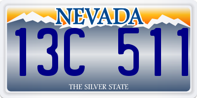 NV license plate 13C511