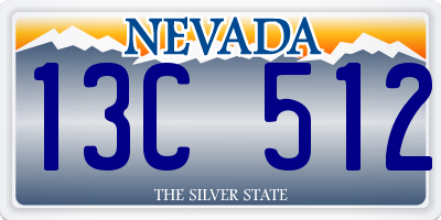 NV license plate 13C512