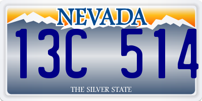 NV license plate 13C514