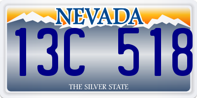 NV license plate 13C518