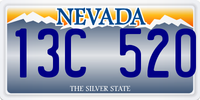 NV license plate 13C520