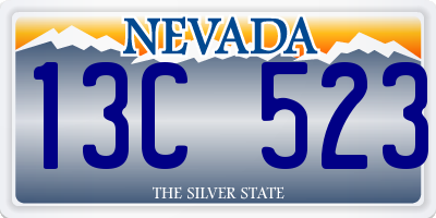 NV license plate 13C523