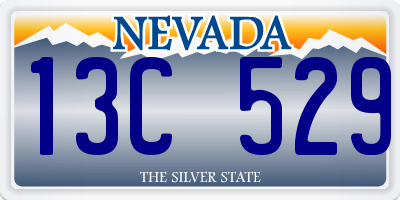 NV license plate 13C529