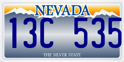 NV license plate 13C535
