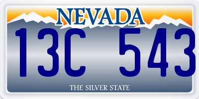 NV license plate 13C543