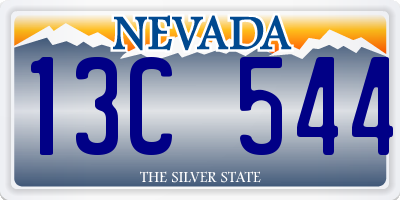 NV license plate 13C544