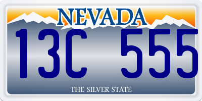 NV license plate 13C555