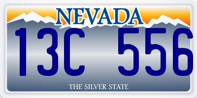 NV license plate 13C556