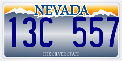 NV license plate 13C557