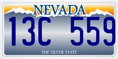 NV license plate 13C559