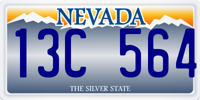 NV license plate 13C564