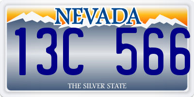 NV license plate 13C566