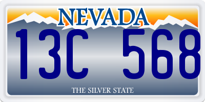 NV license plate 13C568