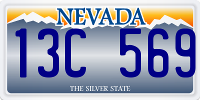 NV license plate 13C569