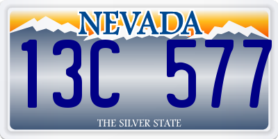 NV license plate 13C577