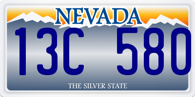 NV license plate 13C580