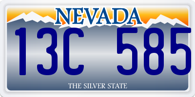 NV license plate 13C585