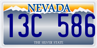 NV license plate 13C586