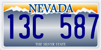 NV license plate 13C587